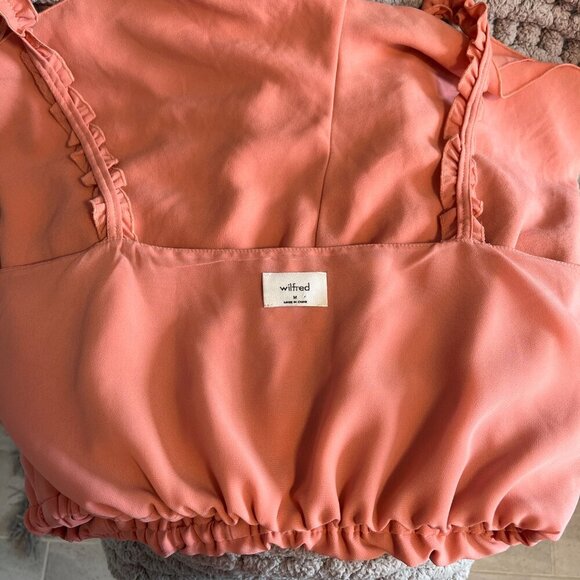 Aritzia Wilfred Melodie Romper Orange Size Medium - Picture 13 of 16